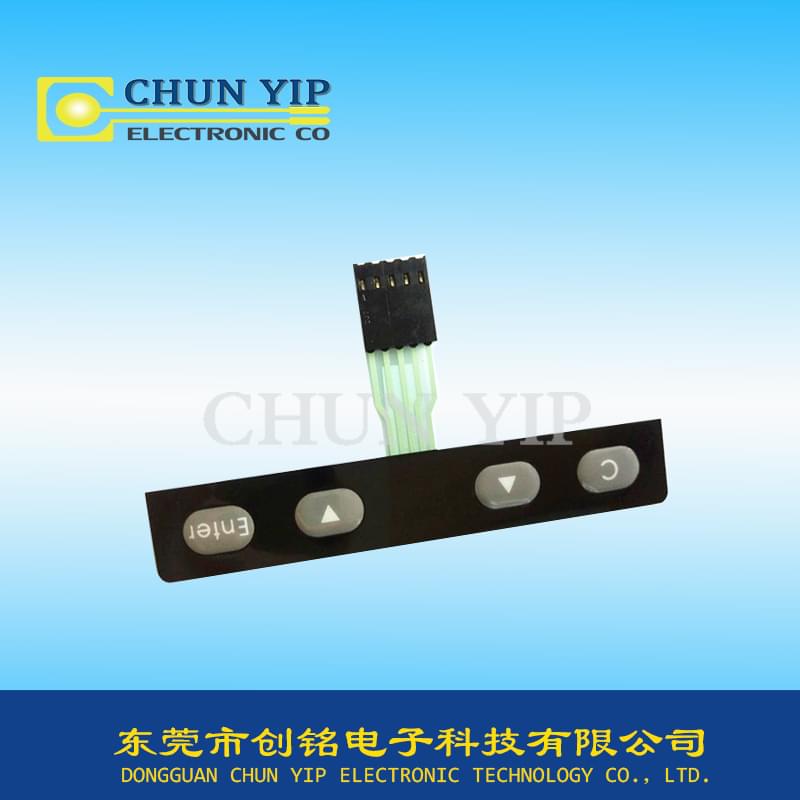 小型按鍵薄膜開關(guān)帶連接器 小型按鍵薄膜開關(guān)帶連接器